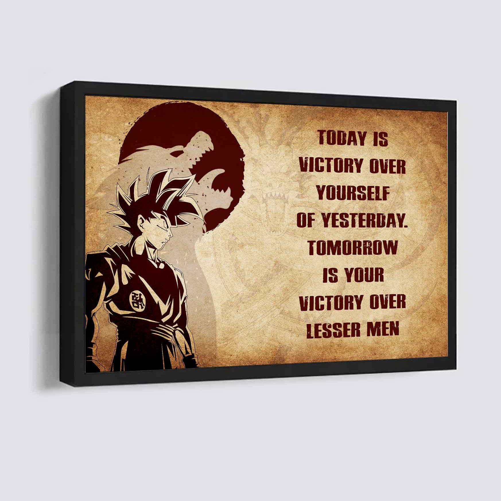 DRB Poster Canvas Today Is Victory Over Yourself Of Yesterday Best Gift With Motivation Quotes