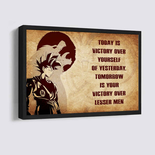 DRB Poster Canvas Today Is Victory Over Yourself Of Yesterday Best Gift With Motivation Quotes