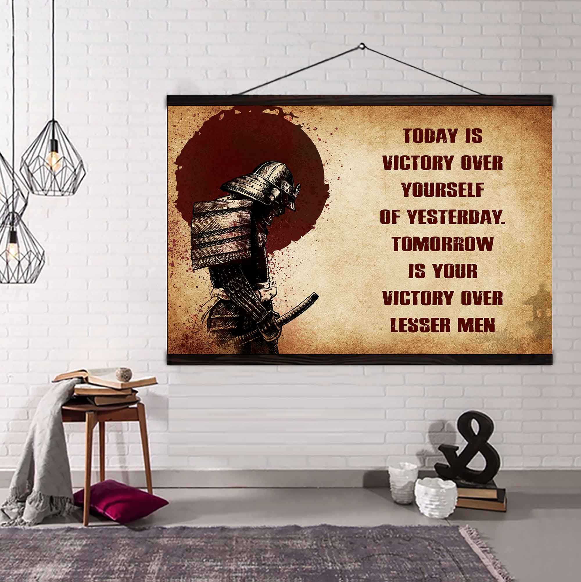 DRB Poster Canvas Today Is Victory Over Yourself Of Yesterday Best Gift With Motivation Quotes
