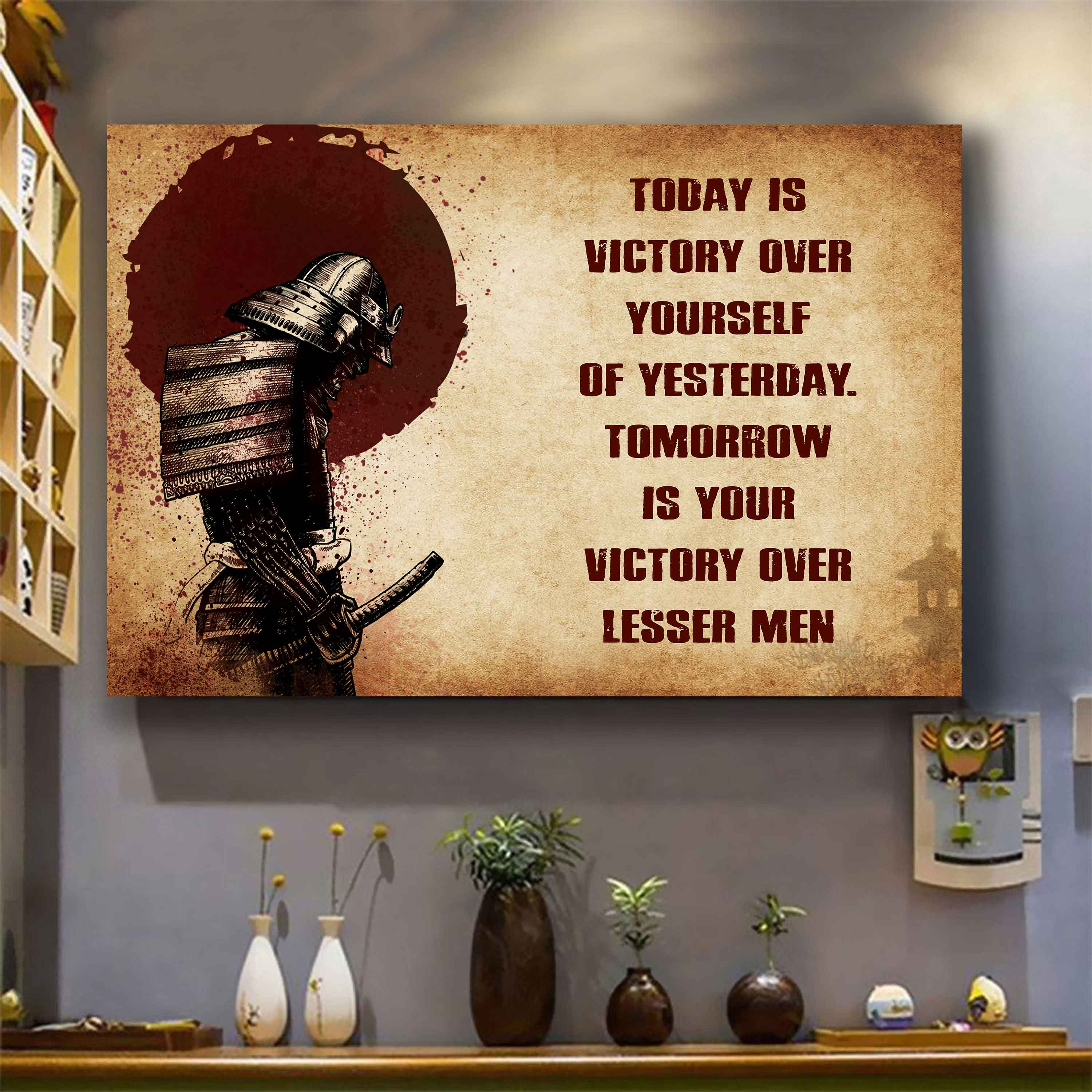 DRB Poster Canvas Today Is Victory Over Yourself Of Yesterday Best Gift With Motivation Quotes