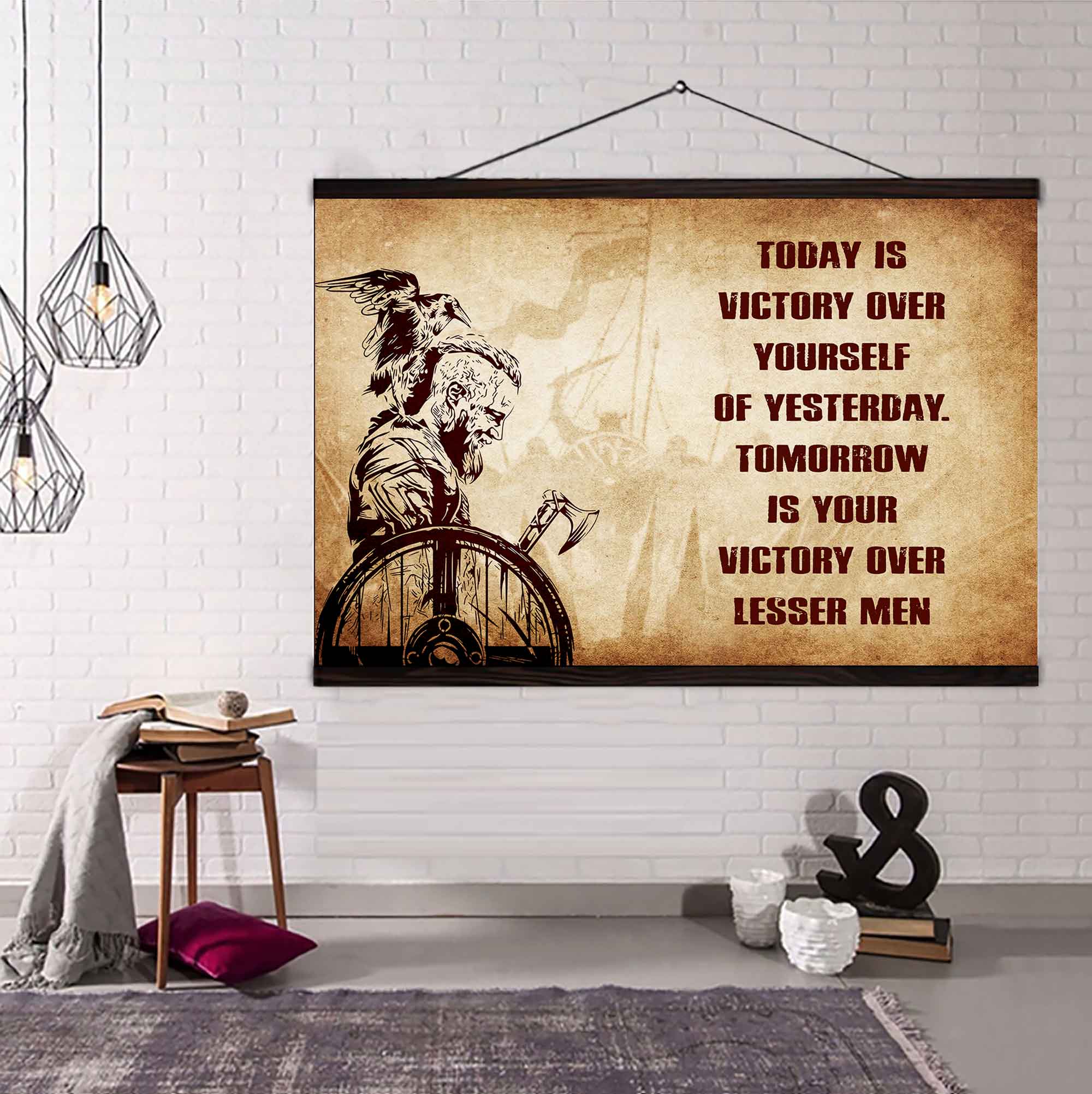 DRB Poster Canvas Today Is Victory Over Yourself Of Yesterday Best Gift With Motivation Quotes