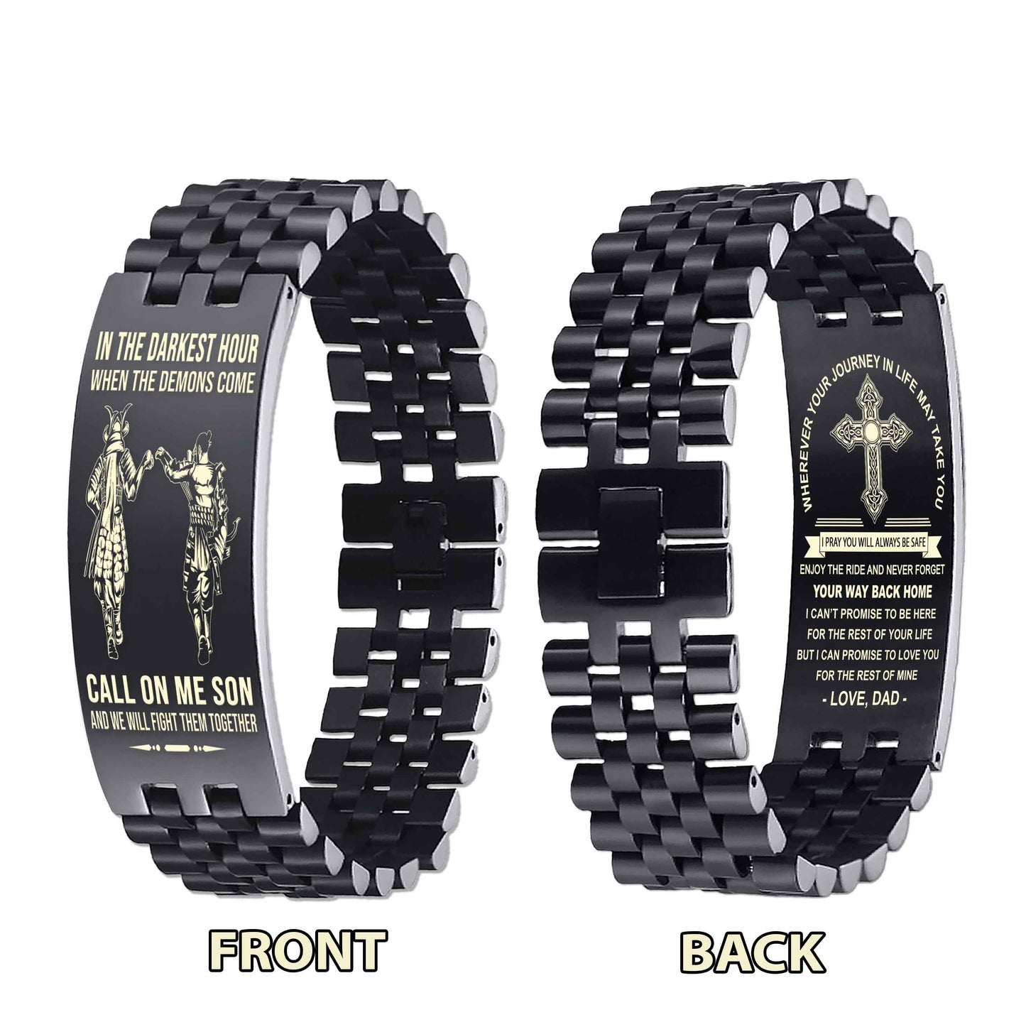 New Version Double Sided Bracelet Gift From Dad For Son - Never Forget Your Way Back Home