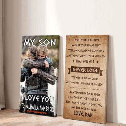 VK Canvas Set My Son I Love You Valhalla And Back Gift From Dad To Son Ver 3