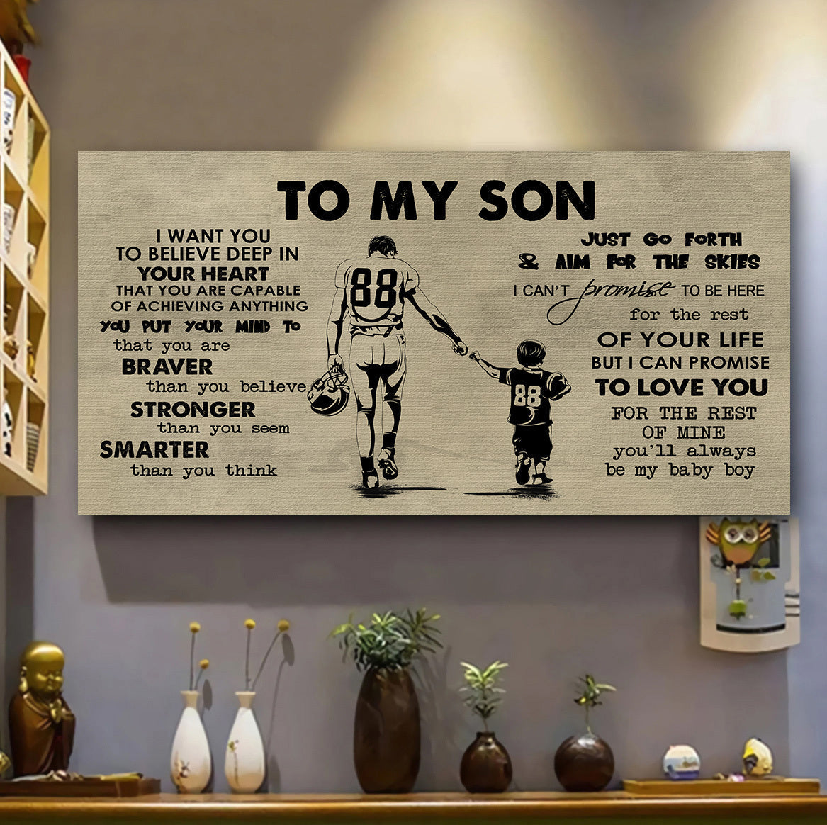 GK TO MY SON- I WANT YOU TO BELIEVE- CANVAS POSTER