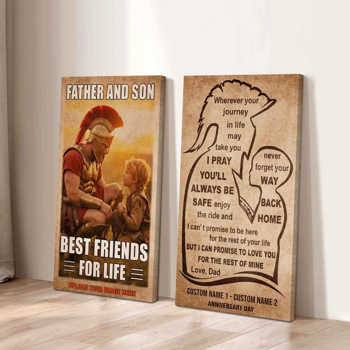 Old Sport Couple To My Husband Be Strong When You Are Weak Be Badass Everyday Set 2 Canvas Wall Art (Copy)
