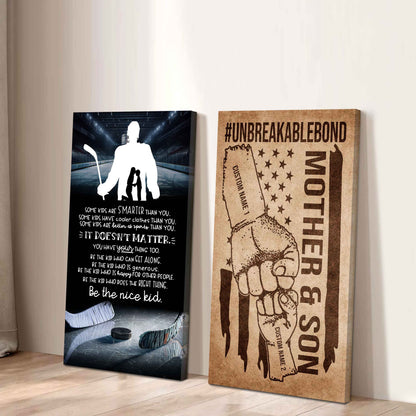 Unbreakable Bond Sport Canvas Set From Mom To Son Be The Nice Kid