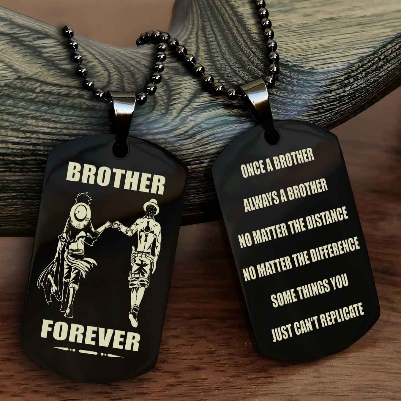 DRB Personalized Double Sided Dog Tag For My Brother - Once A Soldier Always A Soldier
