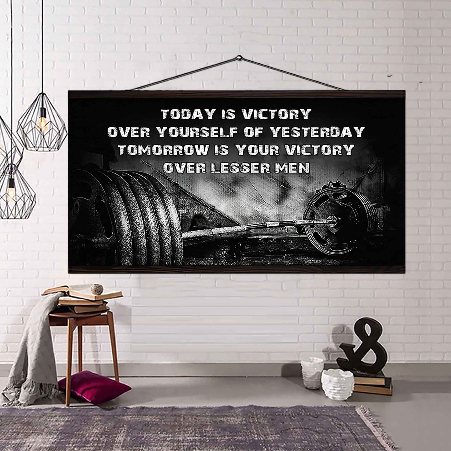 Tennis Poster Canvas - Today Is Victory Over Yourself Over Yourself Of Yesterday Tomorrow Is Your Victory Over Lesser Men