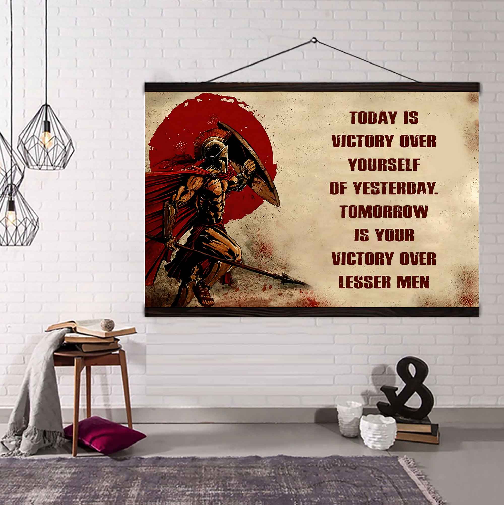 DRB Poster Canvas Today Is Victory Over Yourself Of Yesterday Best Gift With Motivation Quotes