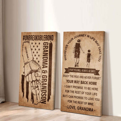 Unbreakable Bond Canvas Set Grandma And Grandson Never Forget Your Way Back Home I Love You