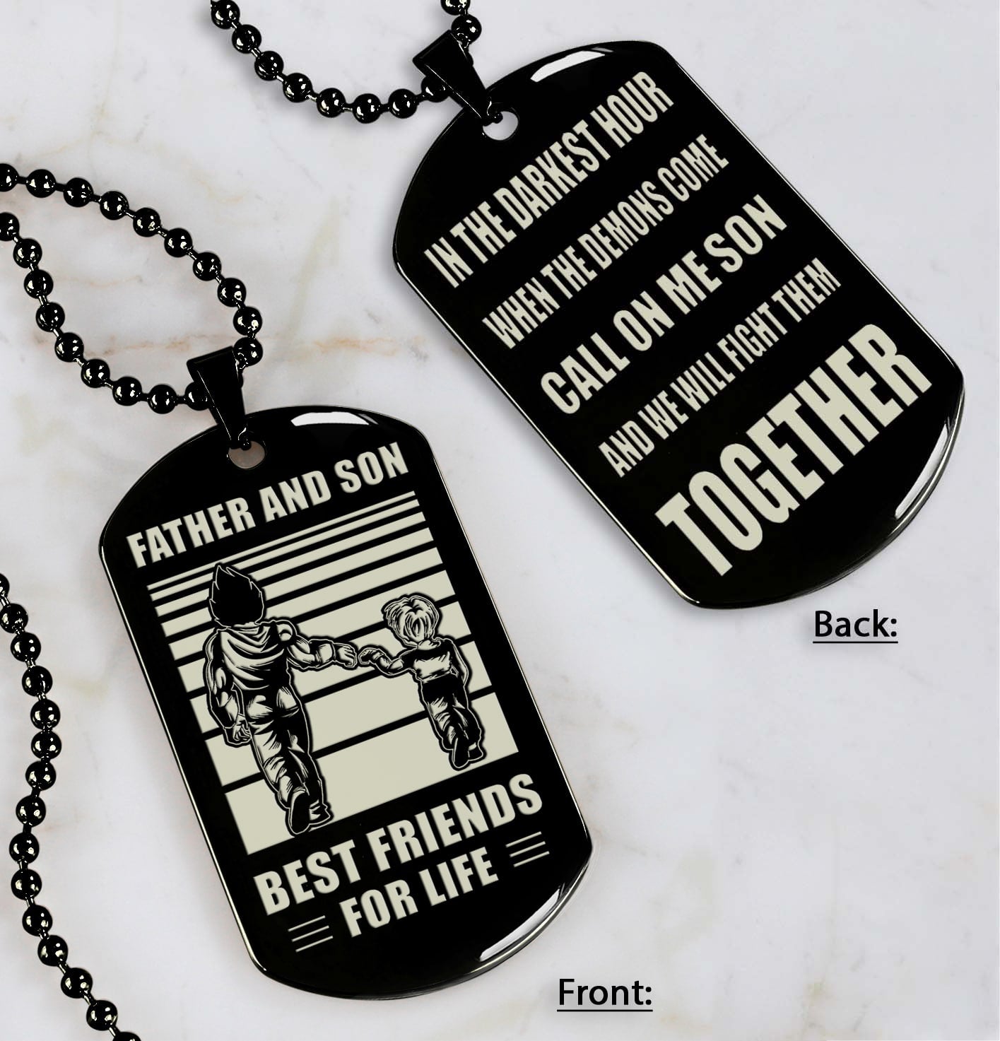 Cowboy Personalized Double Sided Dog Tag Call On Me Son And We Will Fight Them Together Gifts For Your Son From Dad