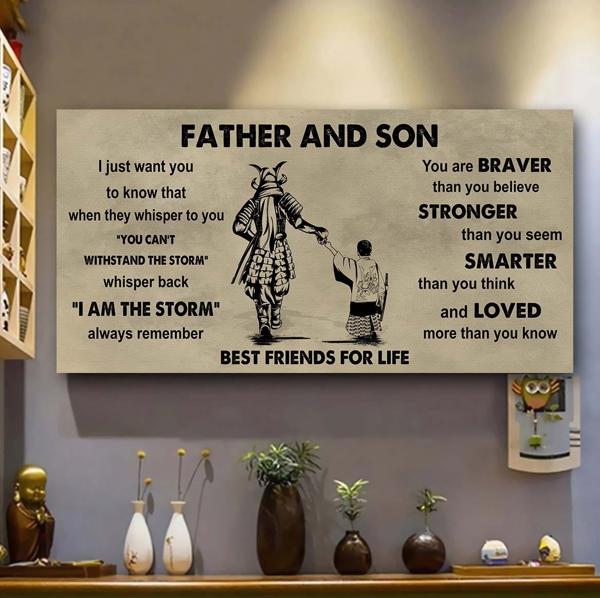 Vikings Father And Daughter Best Friends For Life - I Am The Storm Poster Canvas Gift For Daughter From Father