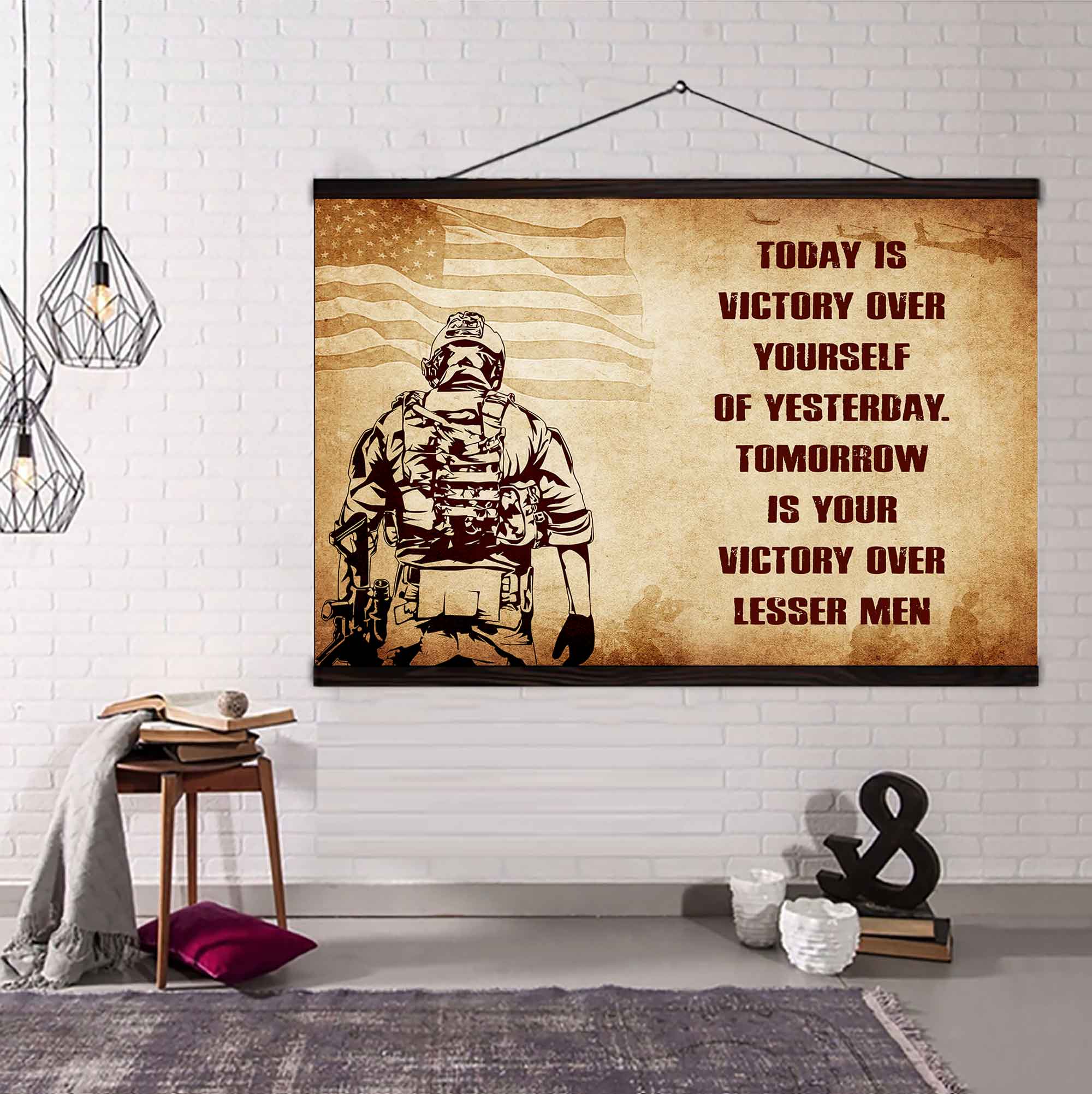 DRB Poster Canvas Today Is Victory Over Yourself Of Yesterday Best Gift With Motivation Quotes