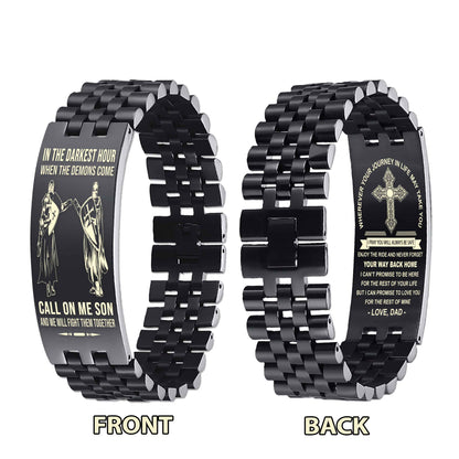New Version Double Sided Bracelet Gift From Dad For Son - Never Forget Your Way Back Home