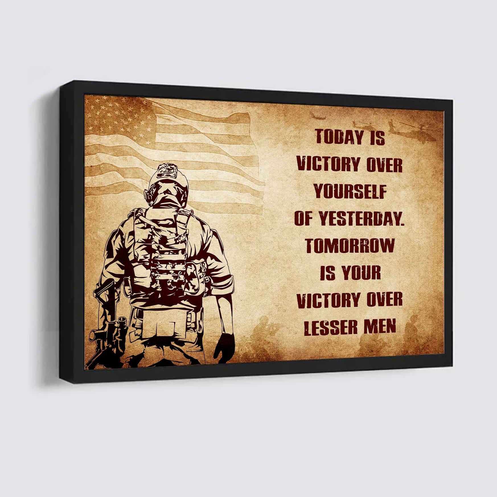 DRB Poster Canvas Today Is Victory Over Yourself Of Yesterday Best Gift With Motivation Quotes