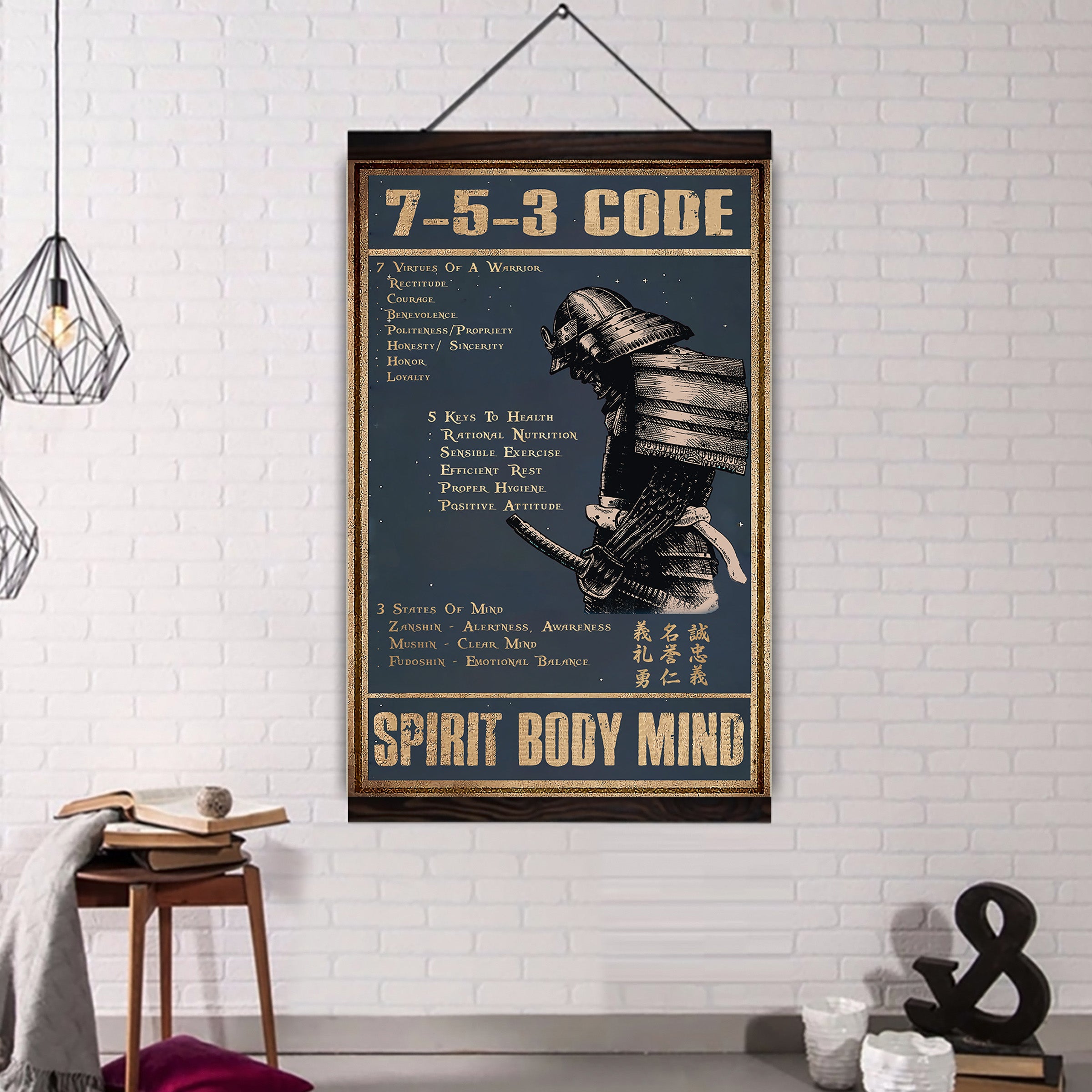 Samurai 7 5 3 Code poster canvas