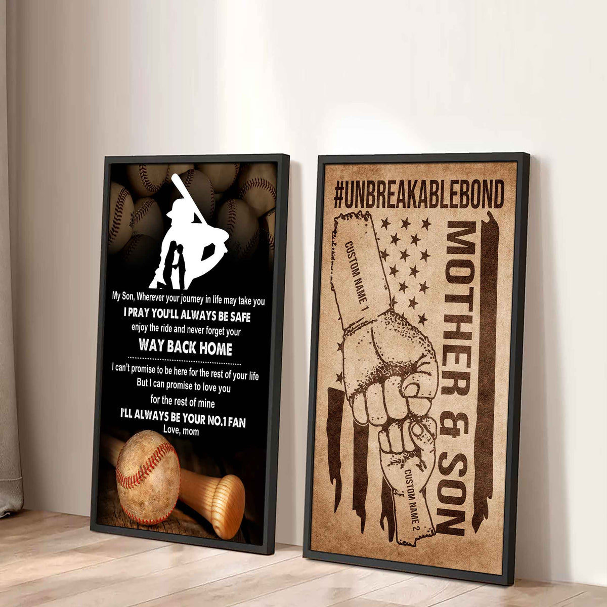 Unbreakable Bond Canvas Set From Mom To Son Enjoy The Ride And Never Forget Your Way Back Home