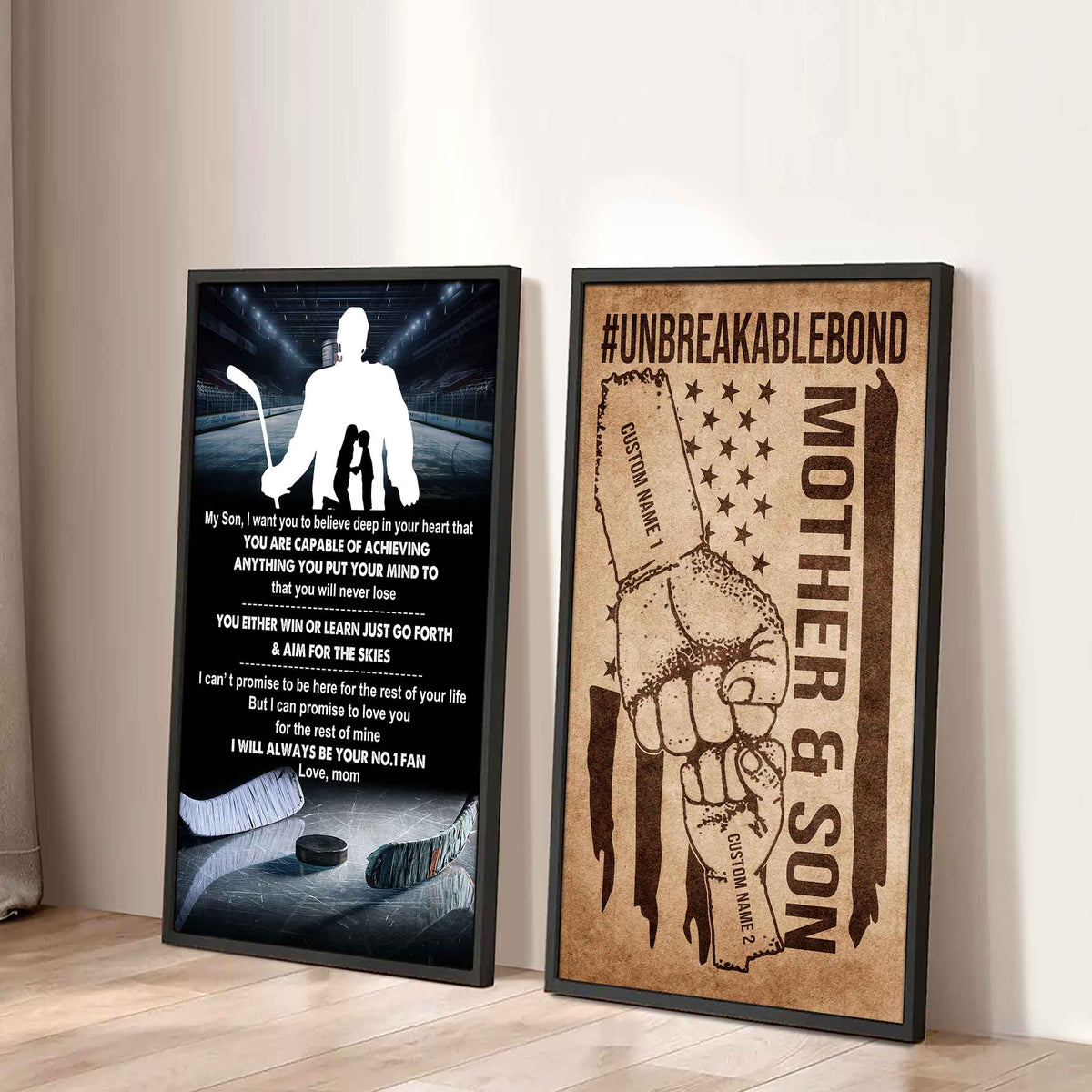 Unbreakable Bond Sport Canvas Set From Mom To Son You Will Never Lose You Either Win Or Learn