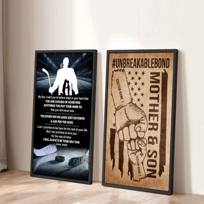 Unbreakable Bond Sport Canvas Set From Mom To Son You Will Never Lose You Either Win Or Learn