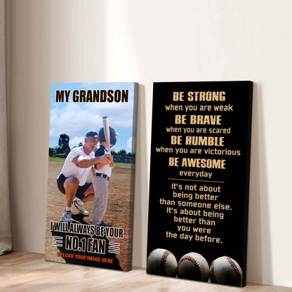 My Grandson Be Strong When You Are Weak Be Awesome Everyday Set 2 Canvas Wall Art From Grandpa To Grandson