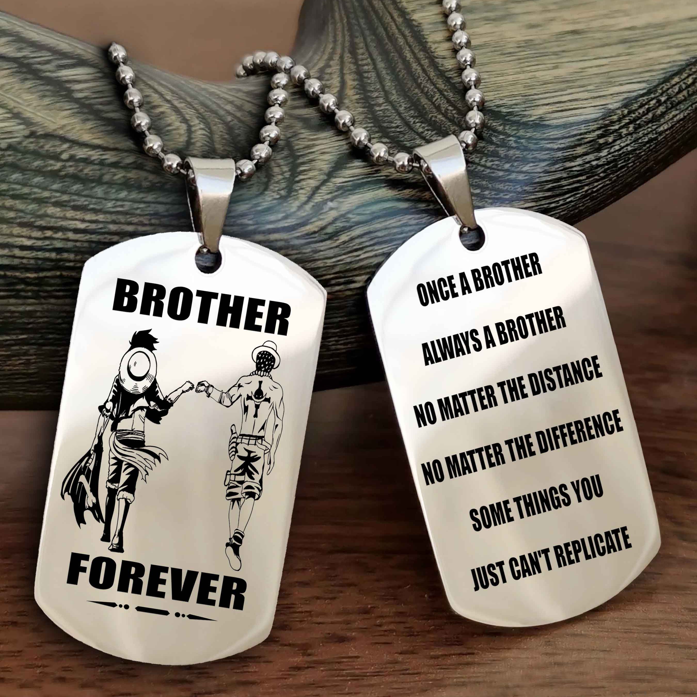 DRB Personalized Double Sided Dog Tag For My Brother - Once A Soldier Always A Soldier