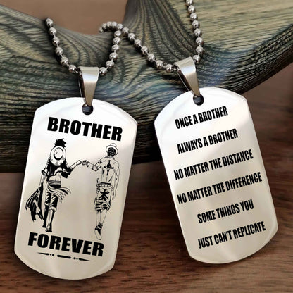 DRB Personalized Double Sided Dog Tag For My Brother - Once A Soldier Always A Soldier