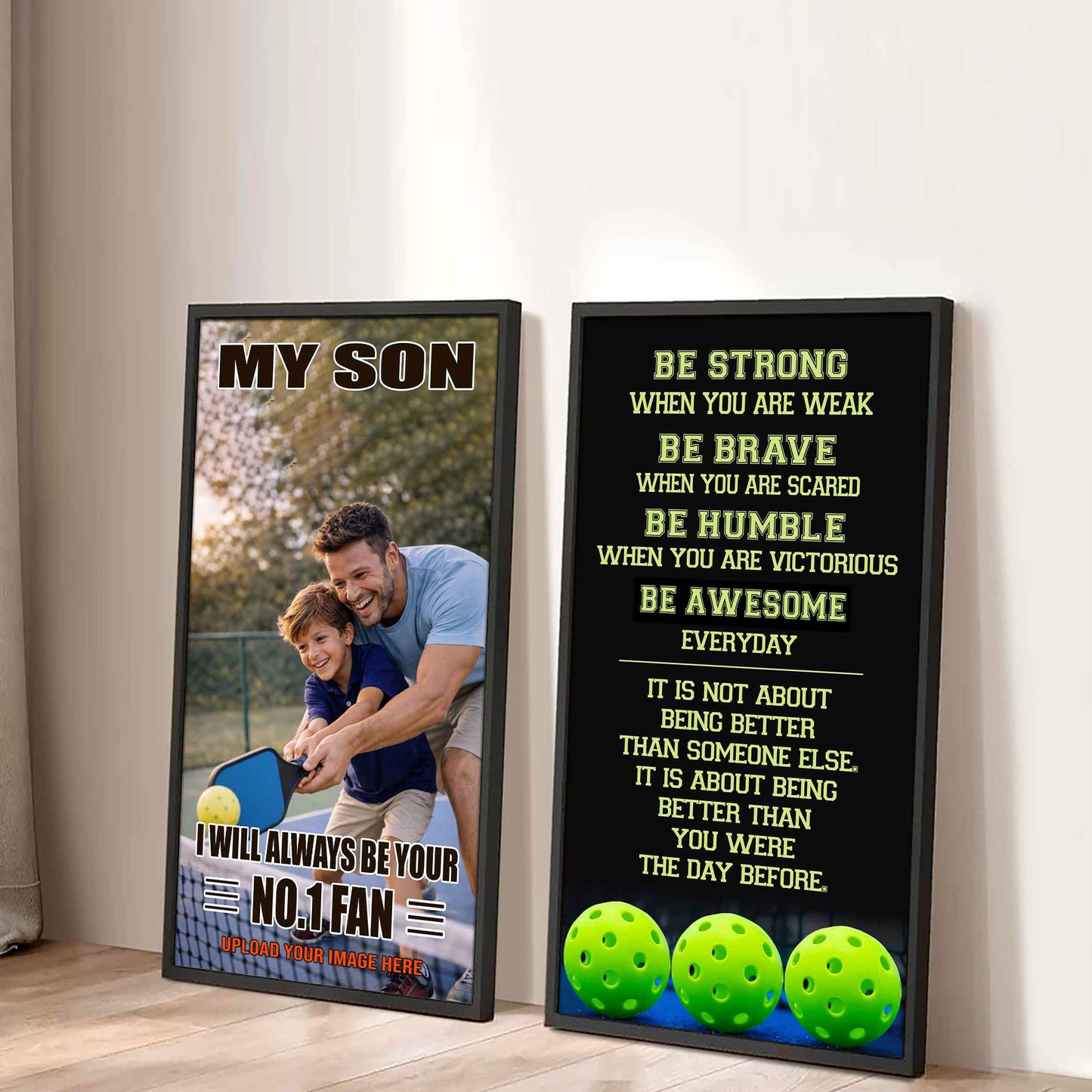 My Son Be Strong When You Are Weak Be Badass Everyday Set 2 Canvas Wall Art From Dad To Son