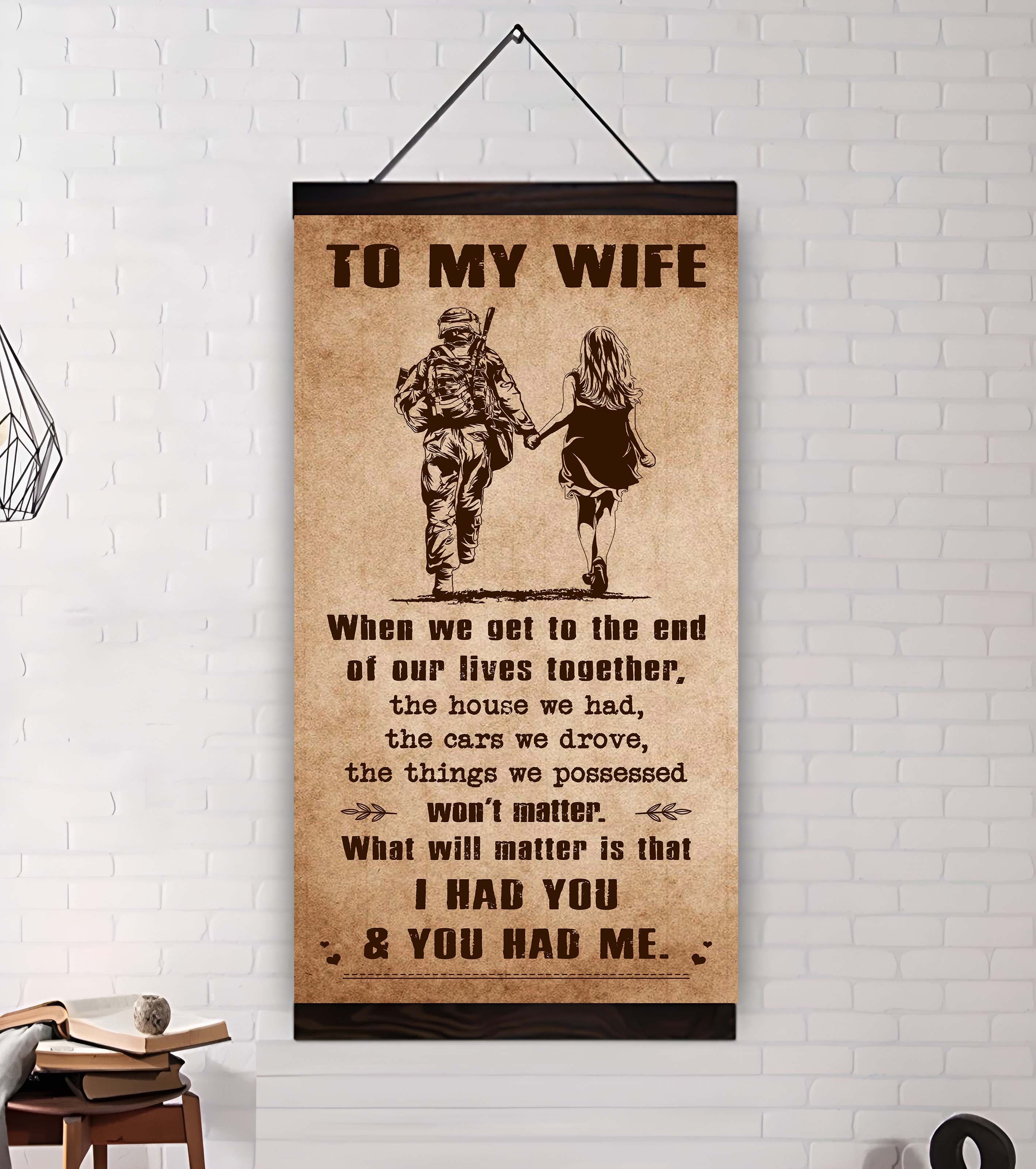 I Had You And You Had Me Wife And Husband - Vertical Poster Canvas, Gift For Your Darling