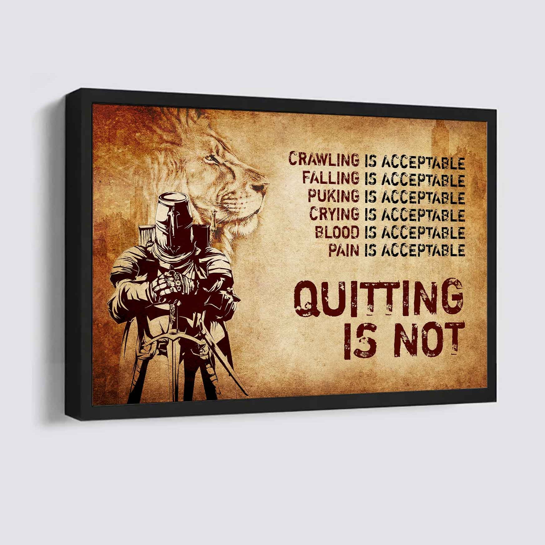 DRB Poster Canvas Quiting Is Not Best Gifts Motivation Quotes