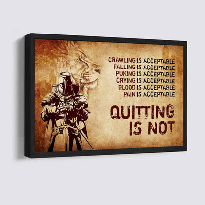 DRB Poster Canvas Quiting Is Not Best Gifts Motivation Quotes