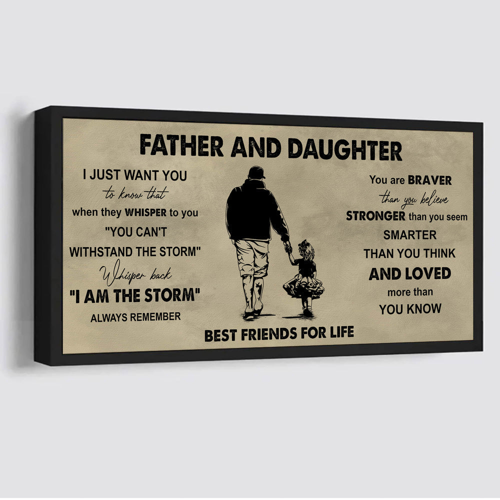 Basketball Father And Son Best Friends For Life - I Am The Storm Poster Canvas Gift For Son From Father