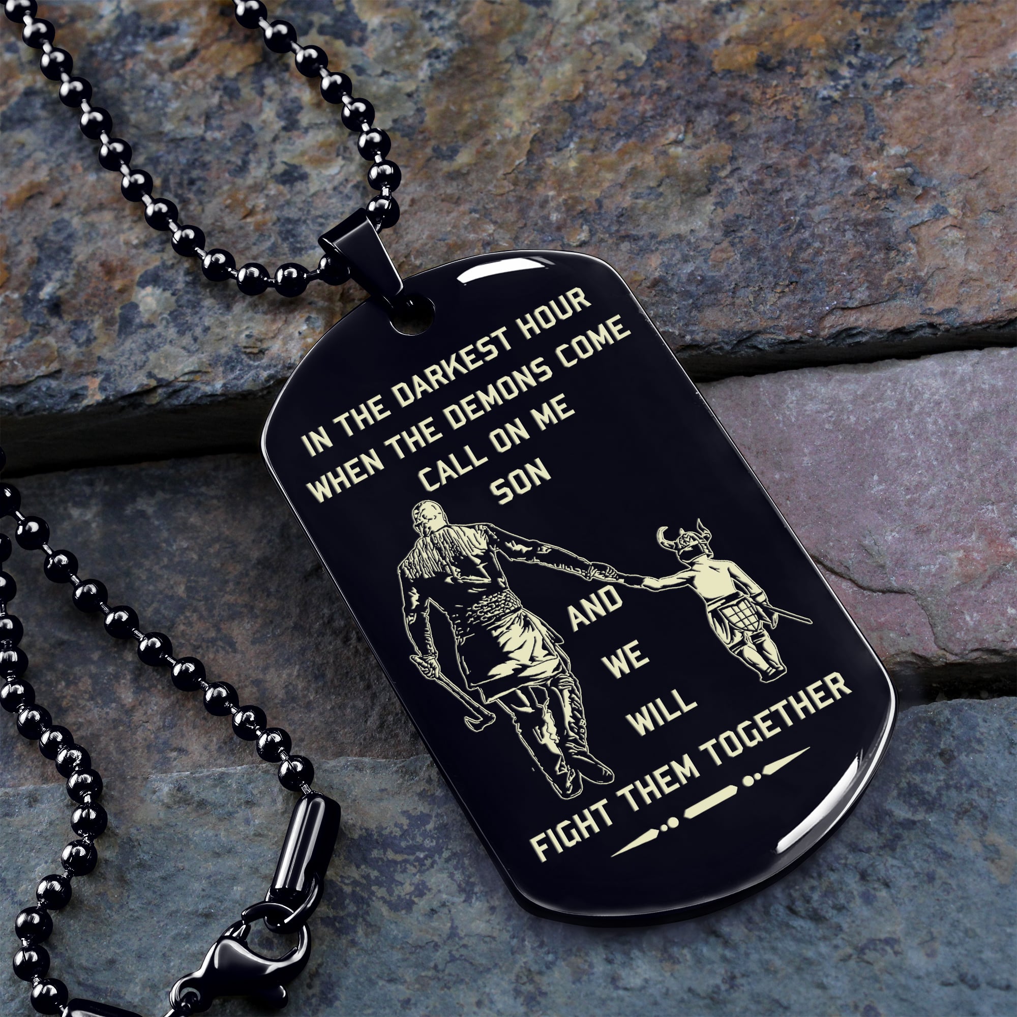 Call on me Son Dog Tag from Dad to Son