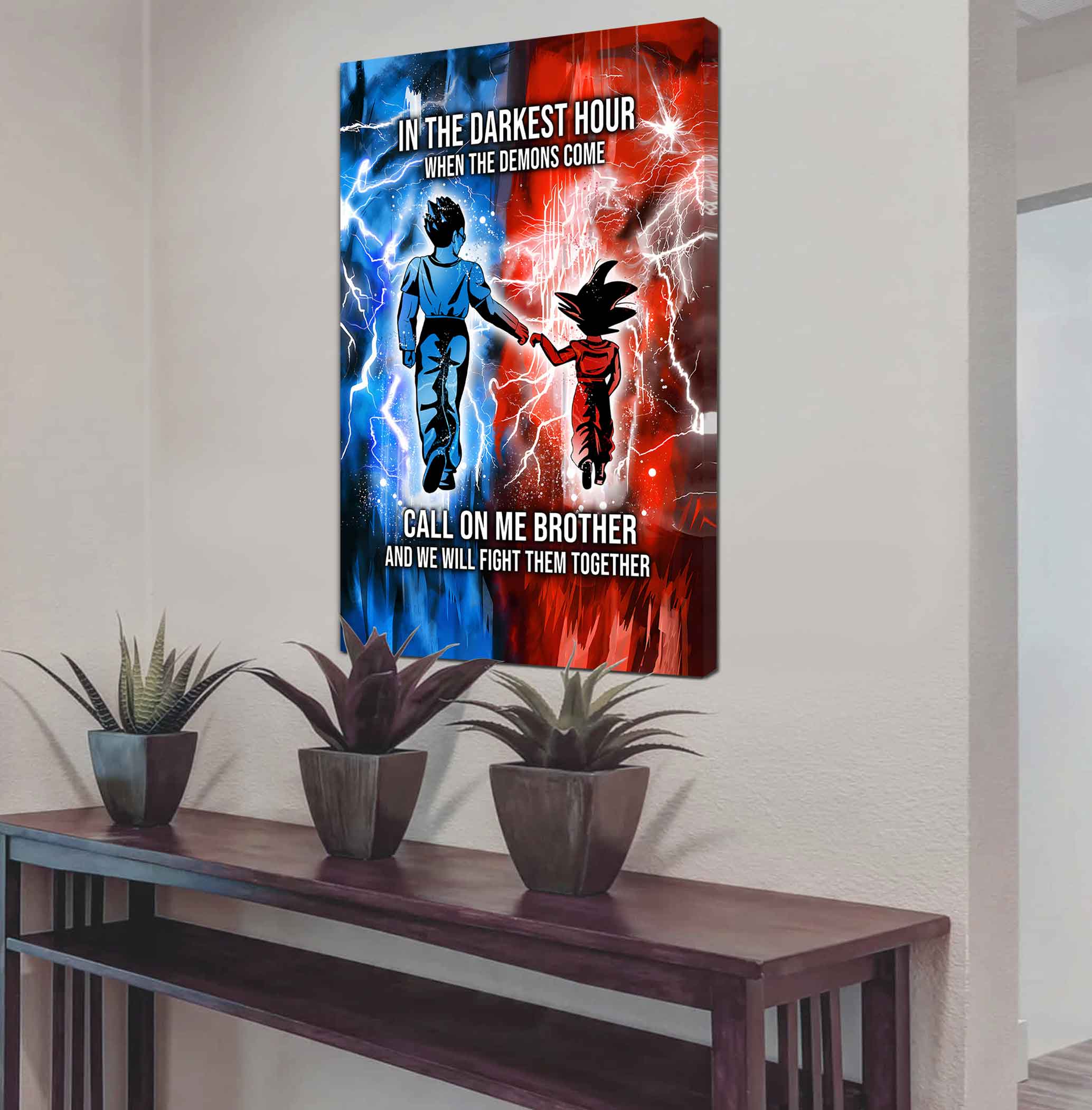 Brother Canvas Wall Art Call On Me Brother And We Will Fight Them Together Gift For Your Friend
