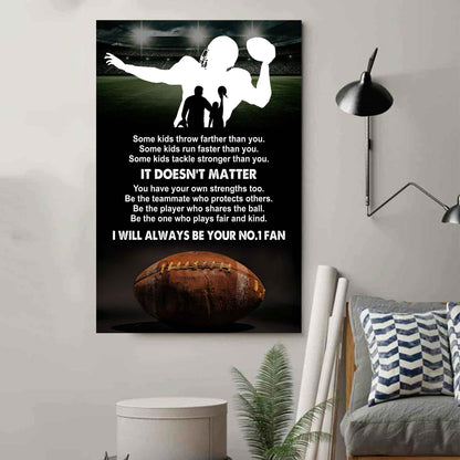 Sport Poster Canvas Be The One Who Plays Fair And Kind I Will Always Be Your No1 Fan Gift For Your Kid Xmas Gift From Dad And Mom
