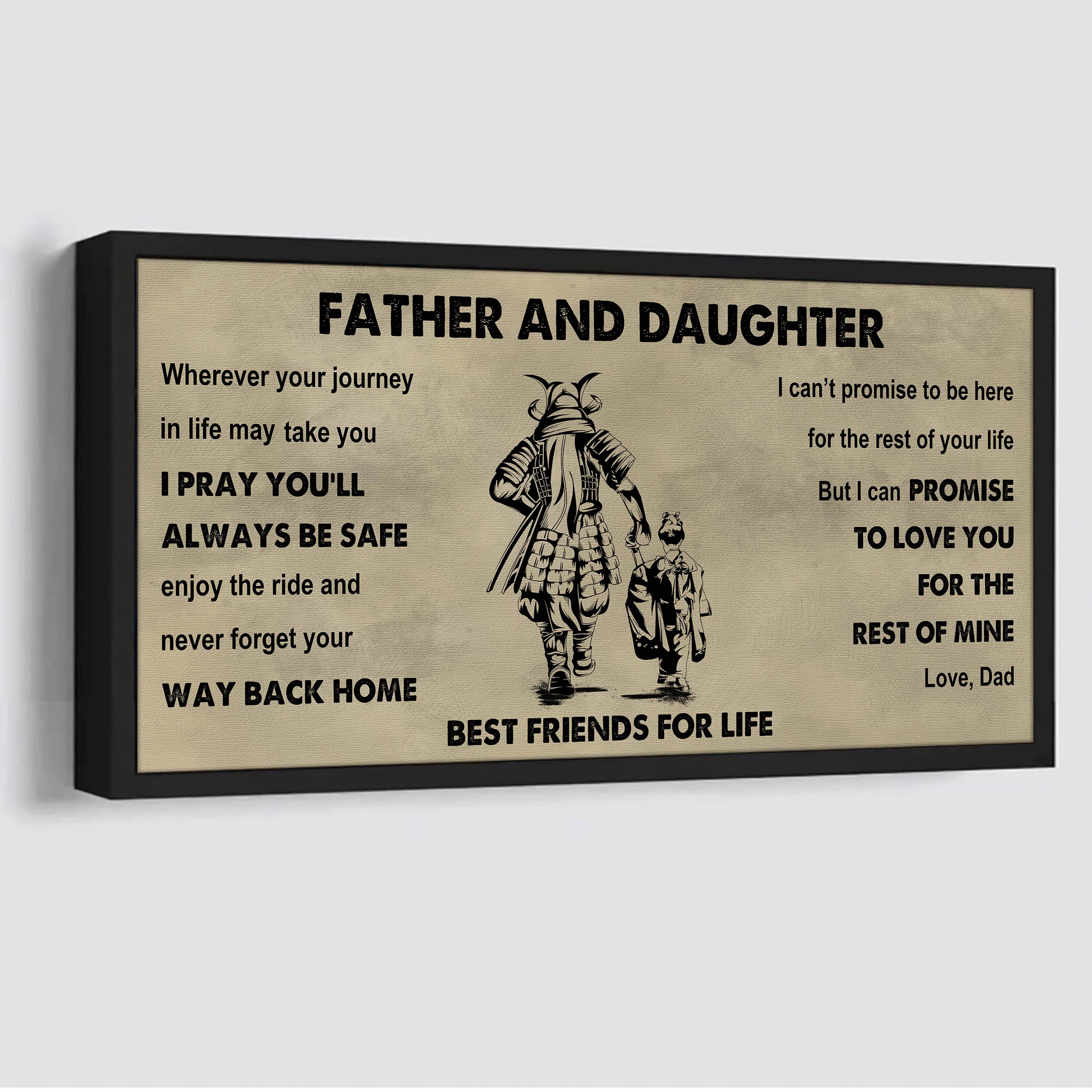 Family Father And Daughter Best Friends For Life - Ver 2 Never Forget Your Way Back Home Poster Canvas Gift For Daughter From Father