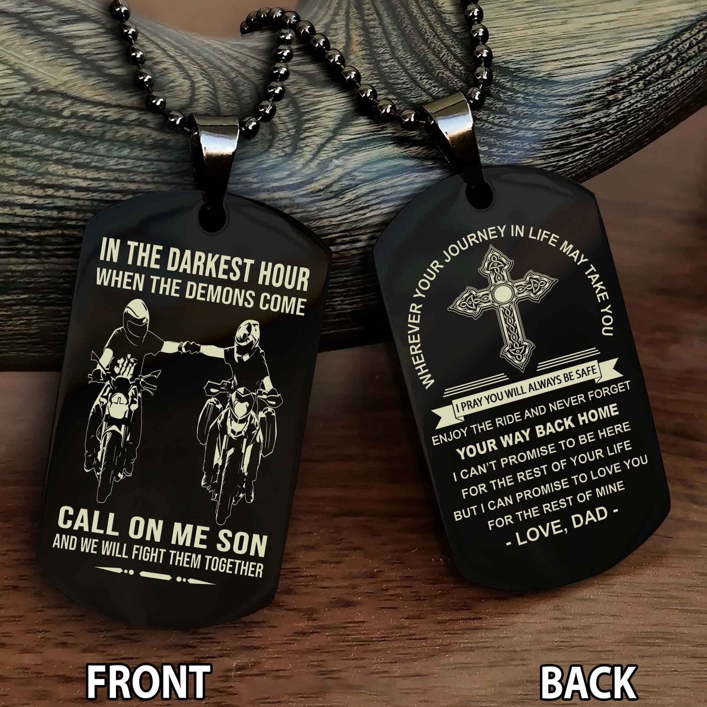 Special Version Double Side Dog Tag Call On Me Son And We Will Fight Them Together - Cross Never Forget Your Way Back Home