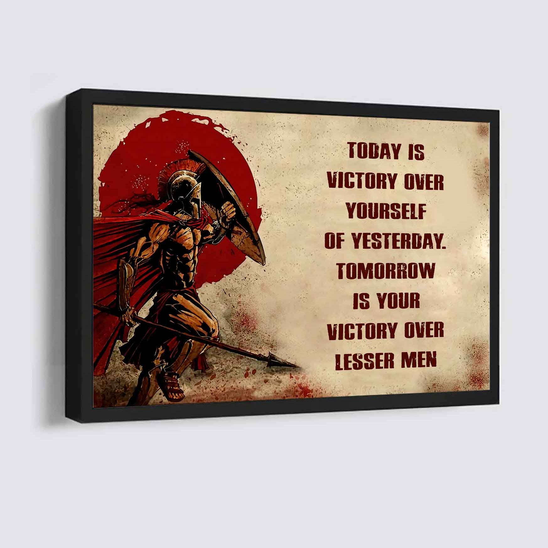 DRB Poster Canvas Today Is Victory Over Yourself Of Yesterday Best Gift With Motivation Quotes