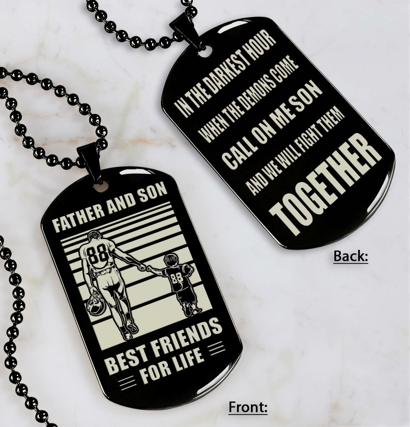 Cowboy Personalized Double Sided Dog Tag Call On Me Son And We Will Fight Them Together Gifts For Your Son From Dad