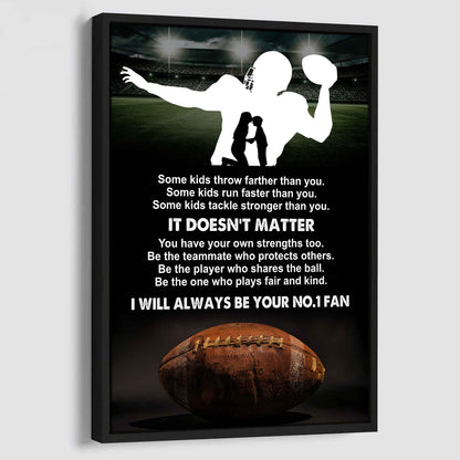 Sport Poster Canvas Be The One Who Plays Fair And Kind I Will Always Be Your No1 Fan Gift For Your Kid Xmas Gift From Dad And Mom