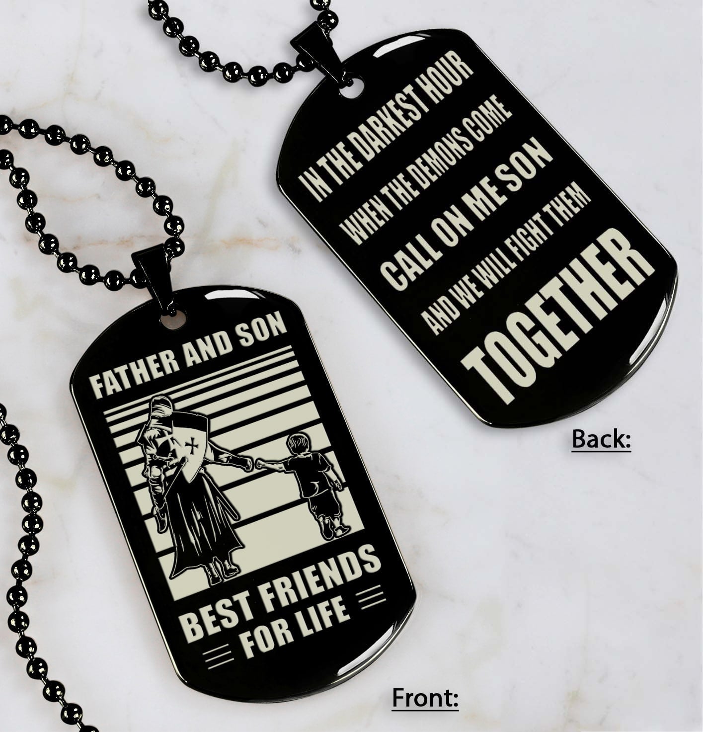 Cowboy Personalized Double Sided Dog Tag Call On Me Son And We Will Fight Them Together Gifts For Your Son From Dad