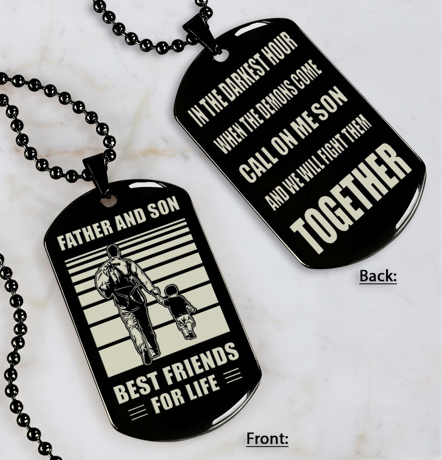 Cowboy Personalized Double Sided Dog Tag Call On Me Son And We Will Fight Them Together Gifts For Your Son From Dad