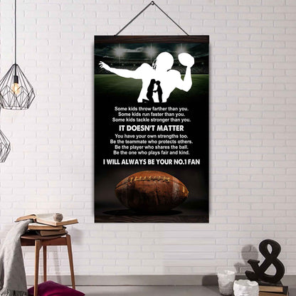 Sport Poster Canvas Be The One Who Plays Fair And Kind I Will Always Be Your No1 Fan Gift For Your Kid Xmas Gift From Dad And Mom