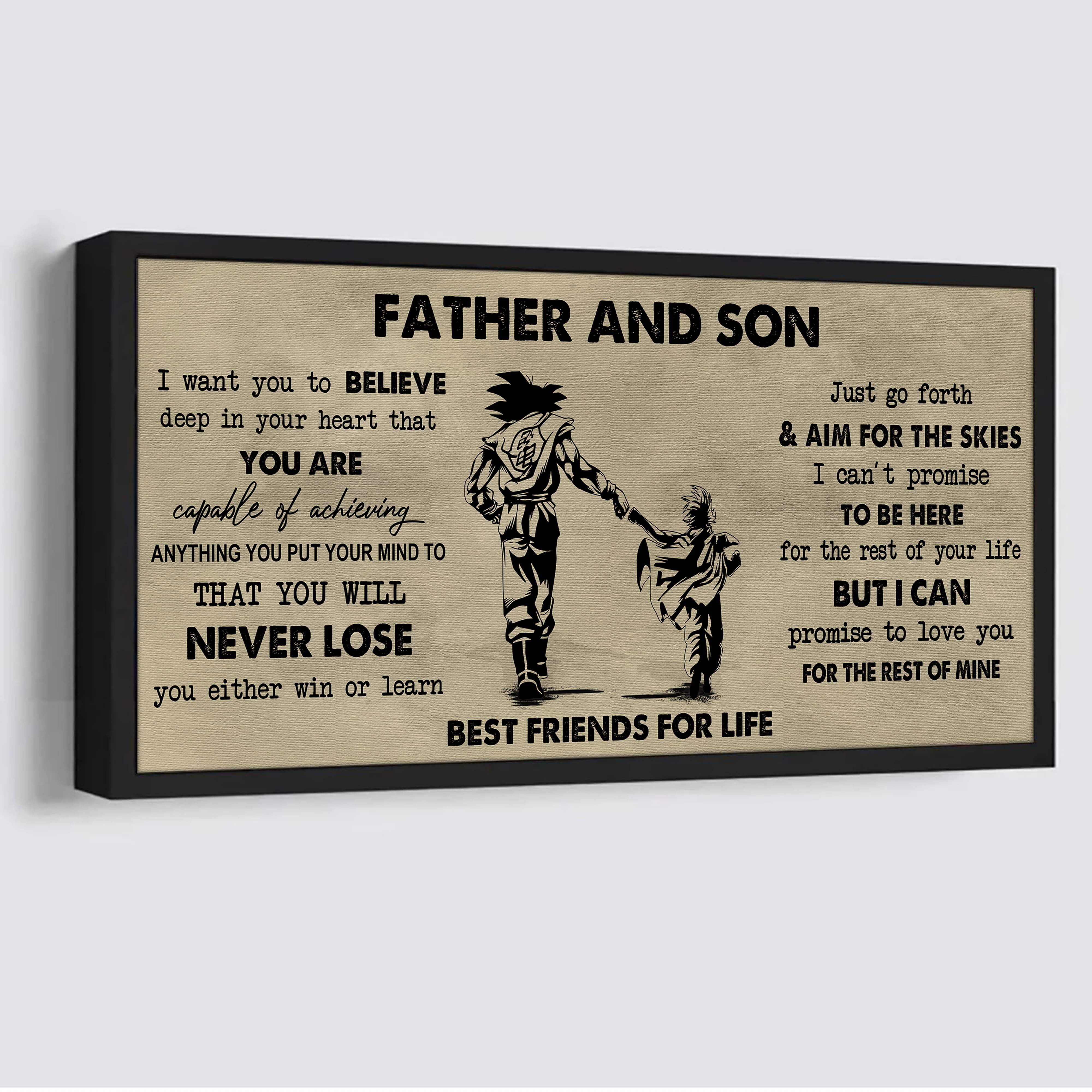 DRB Father And Daughter Best Friend For Life - You Will Never Lose Poster Canvas Gift For Daughter From Father -Photo Upload