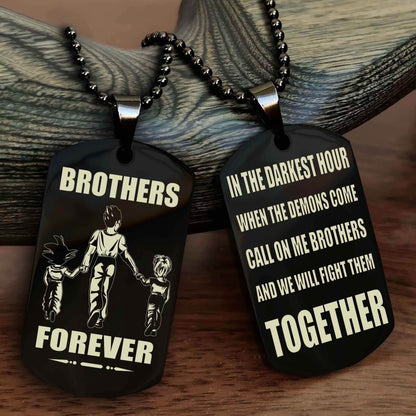 Knight Templar Personalized Double Sided Dog Tag For My Brother - Call On Me Brother And We Will Fight Them Together Gift For Your Friend