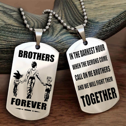 Police Personalized Double Sided Dog Tag For My Brother - Call On Me Brother And We Will Fight Them Together Gift For Your Friend