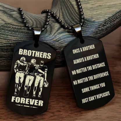 Knight Templar Customizable engraved dog tag double sided gift from brother - Brother Forever Once A Brother Always A Brother