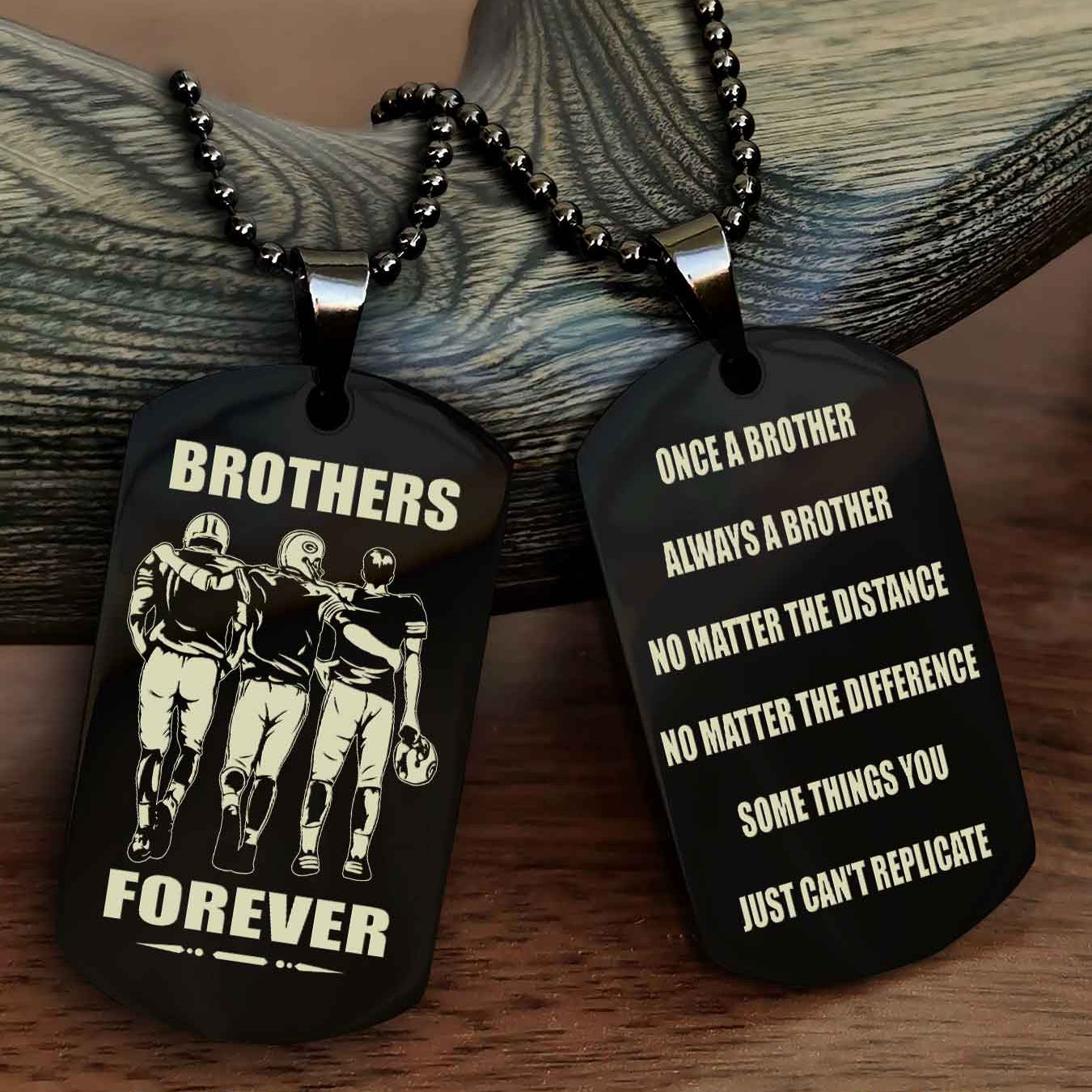 DRB Personalized Double Sided Dog Tag For My Brother - Once A Soldier Always A Soldier