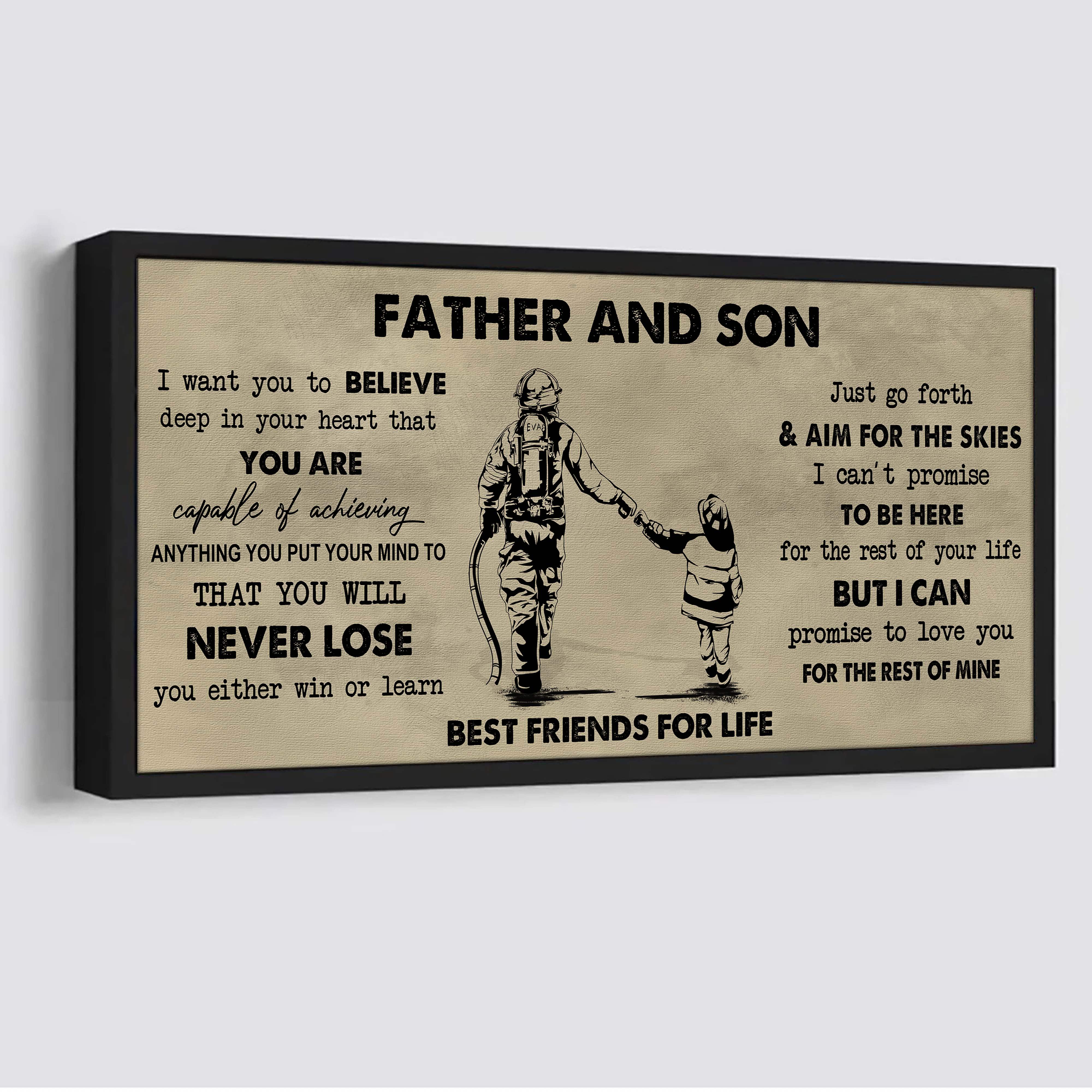 DRB Father And Daughter Best Friend For Life - You Will Never Lose Poster Canvas Gift For Daughter From Father