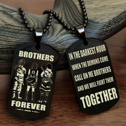 Soldier: Navy-Air Force Personalized Double Sided Dog Tag For My Brother - Call On Me Brother And We Will Fight Them Together Gift For Your Friend