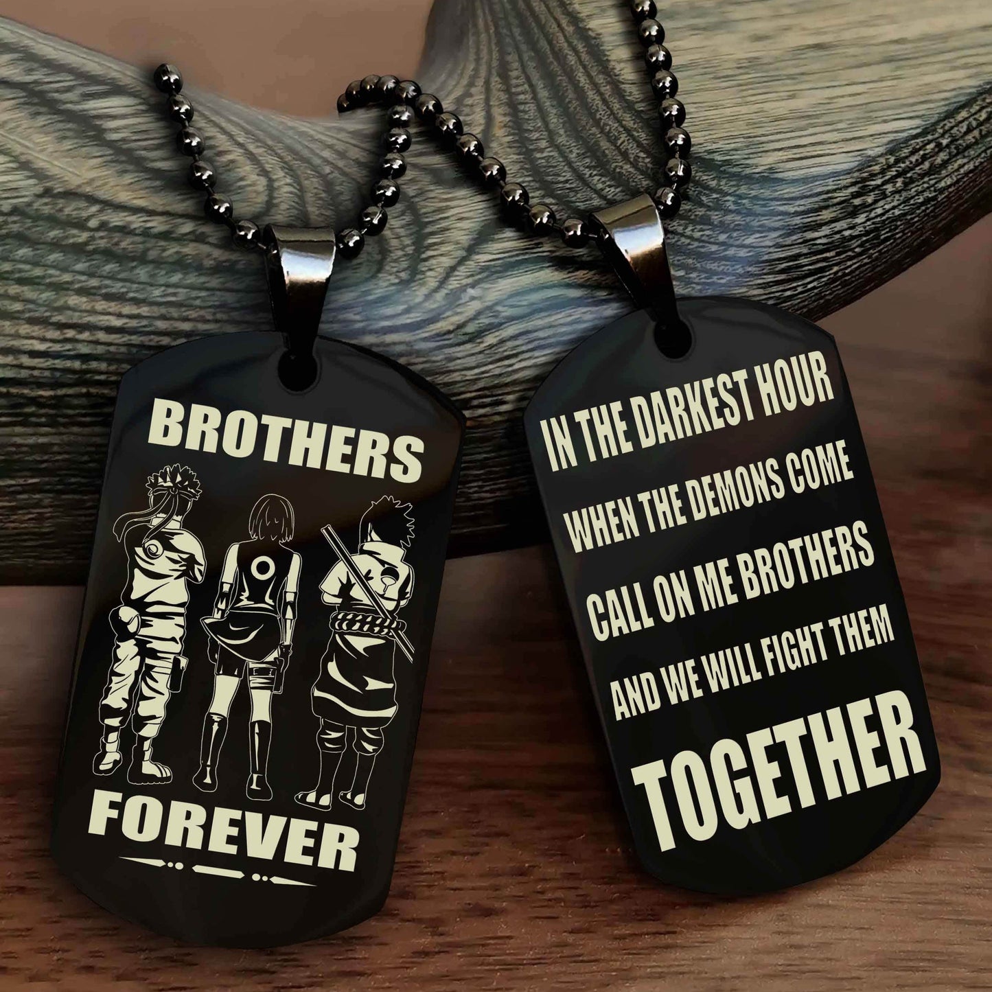 Police Personalized Double Sided Dog Tag For My Brother - Call On Me Brother And We Will Fight Them Together Gift For Your Friend